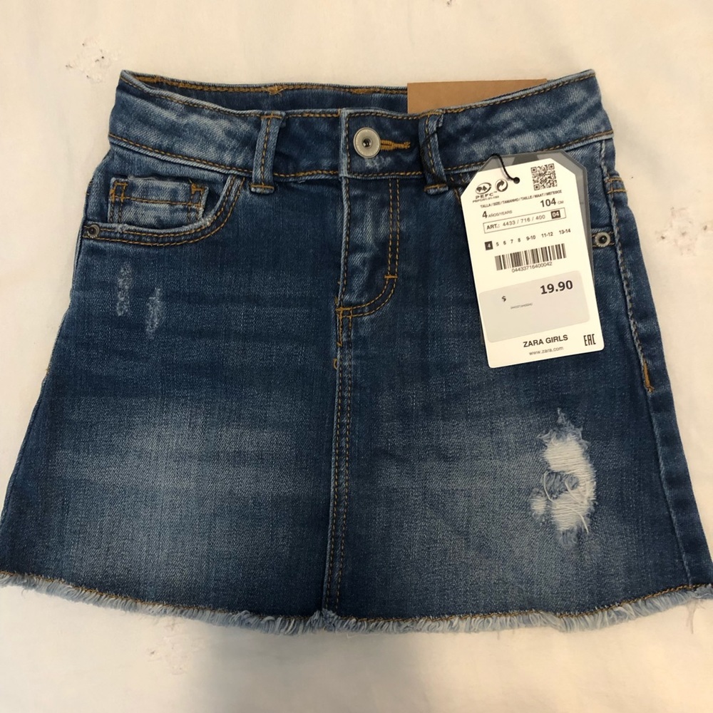 Girls Zara Denim Skirt